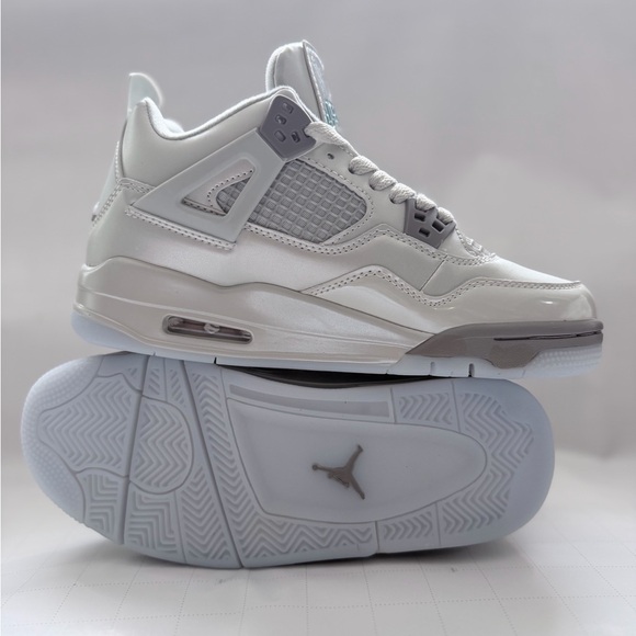 Jordan Light Gray and White Sneakers - Picture 4 of 6